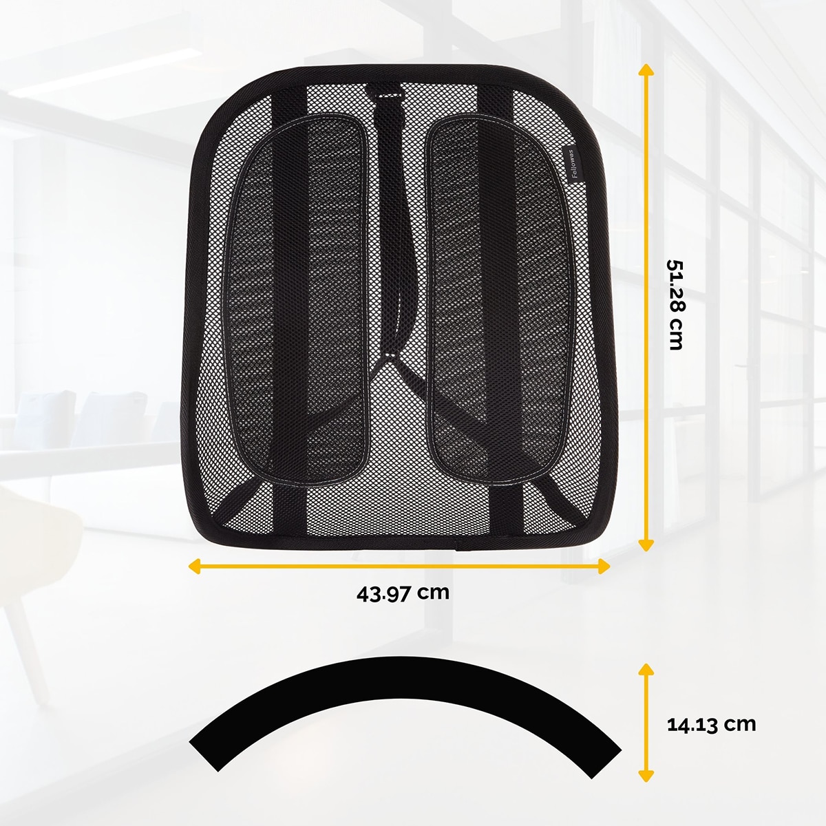 Respaldo ergonómico Fellowes Mesh Office Suites Negro-2