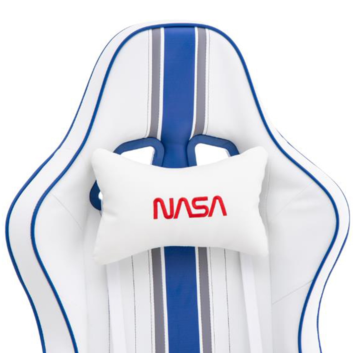 Silla Gaming Nasa Atlantis - Blanco / Azul Blanco / Azul-4