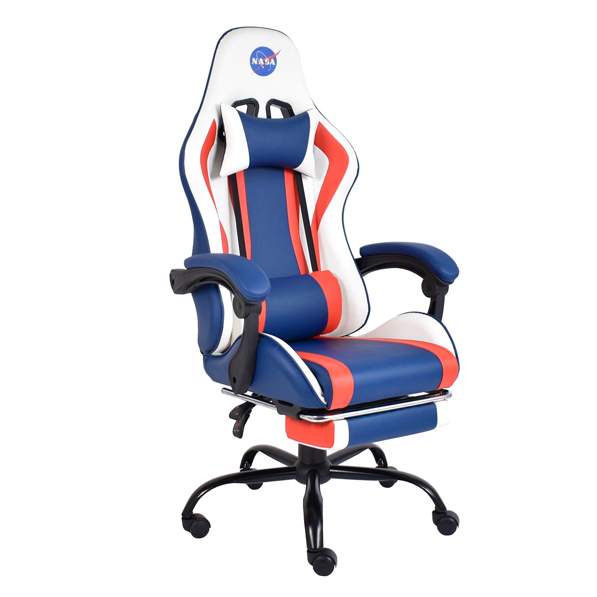 Silla Gaming Nasa Discovery - Azul / Blanco Azul / Blanco-2