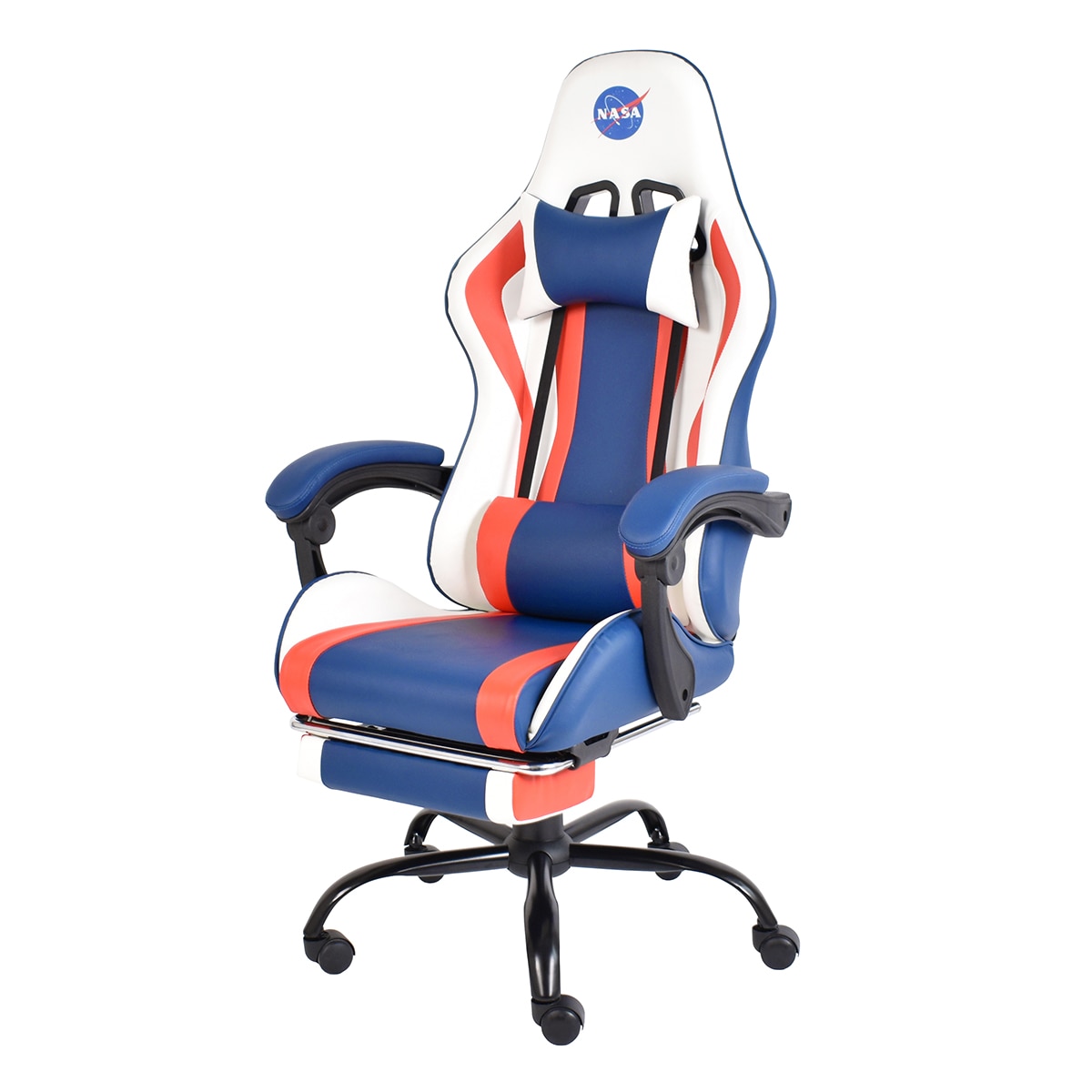 Silla Gaming Nasa Discovery - Azul / Blanco Azul / Blanco-4