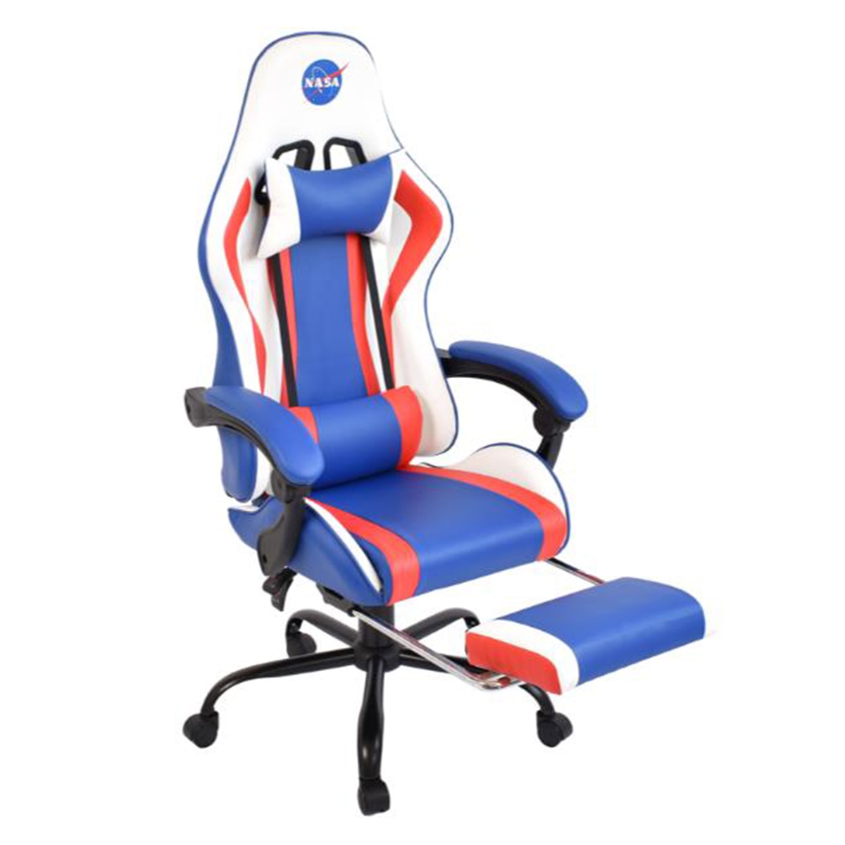 Silla Gaming Nasa Discovery - Azul / Blanco Azul / Blanco-6