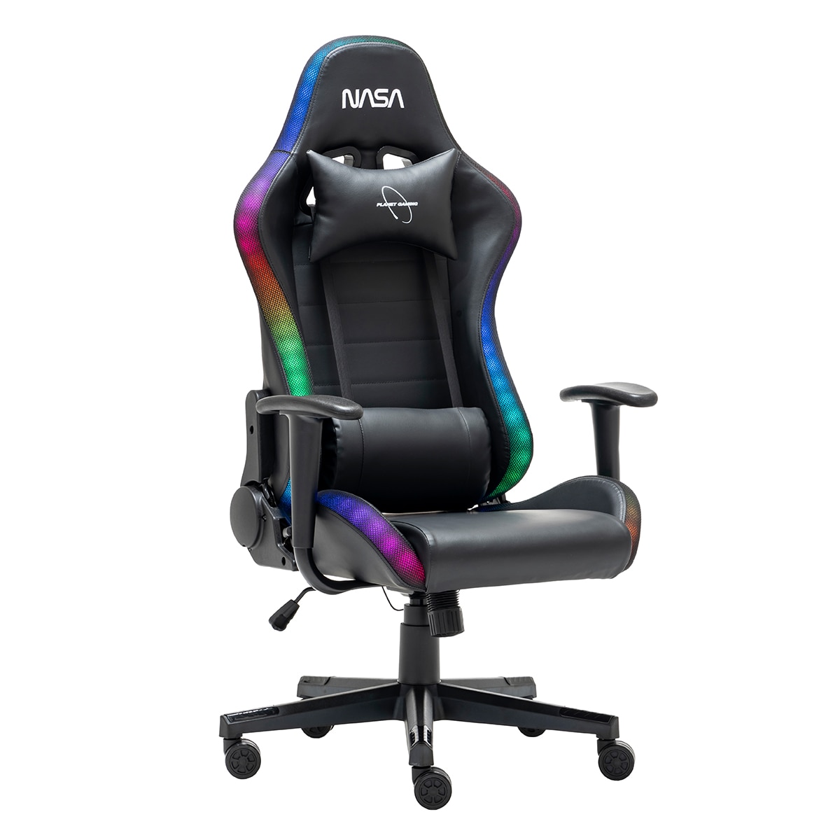Silla Gaming Nasa Pioneer RGB - Negro Negro-2