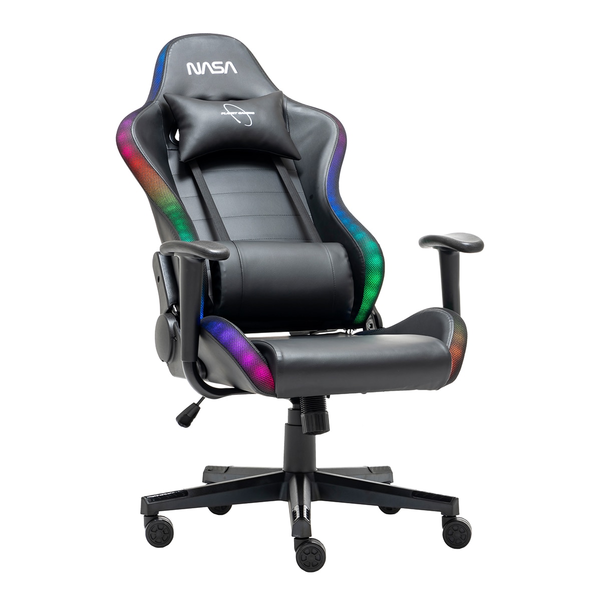 Silla Gaming Nasa Pioneer RGB - Negro Negro-4