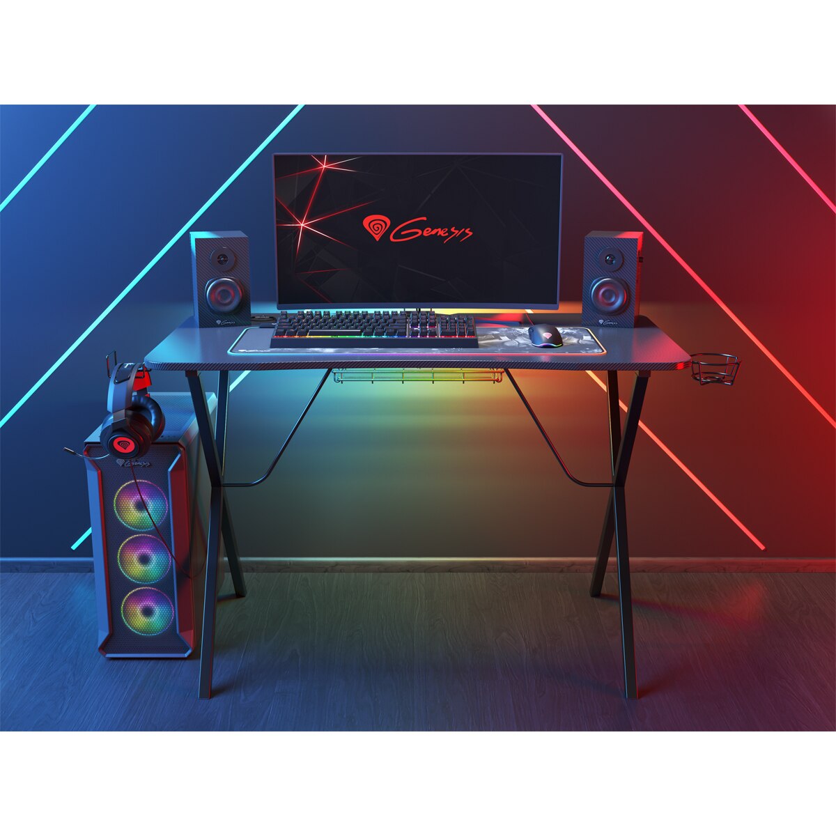 Mesa Gaming Genesis Holm 200 RGB - Negro Negro-9