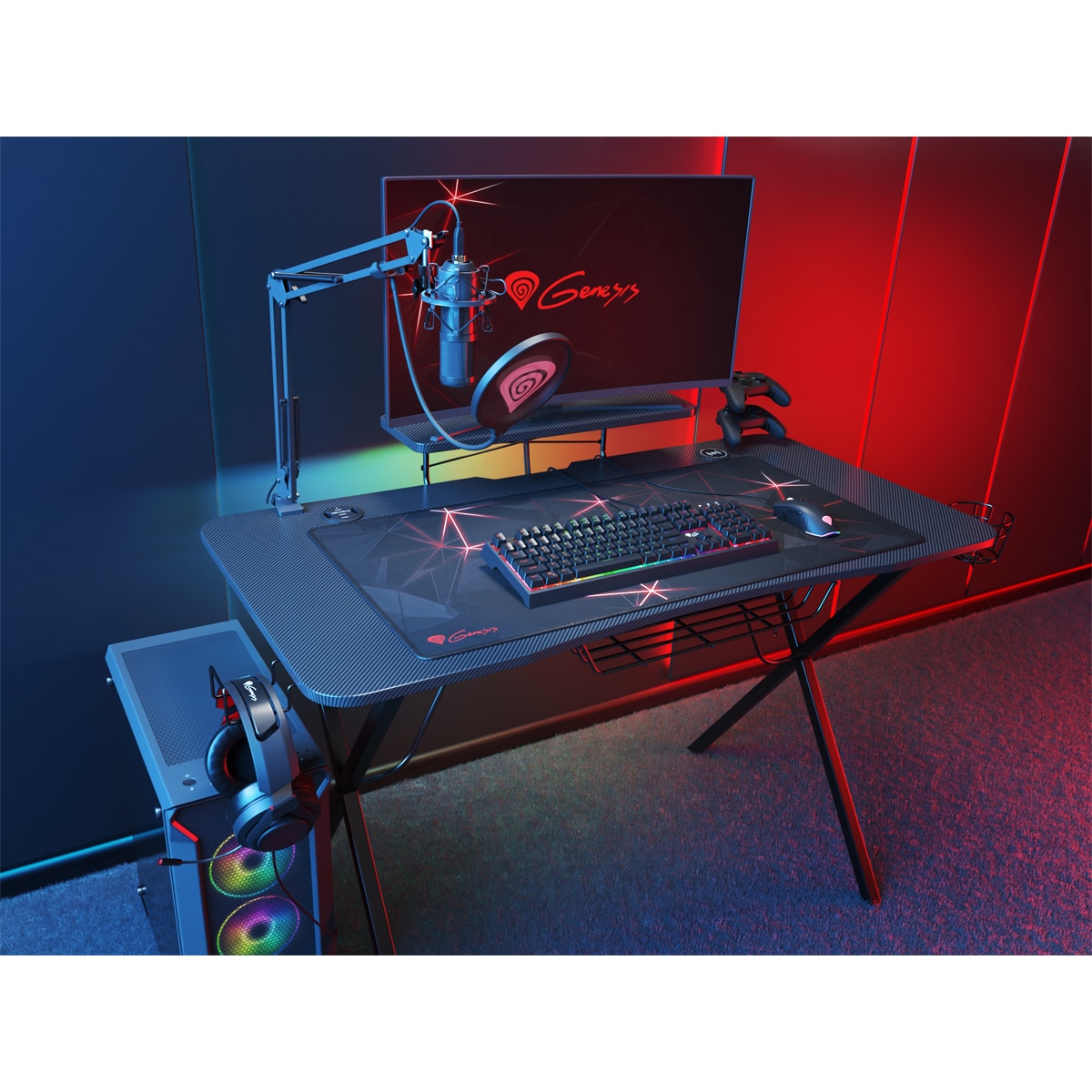 Mesa Gaming Genesis Holm 300 RGB - Negro Negro-11