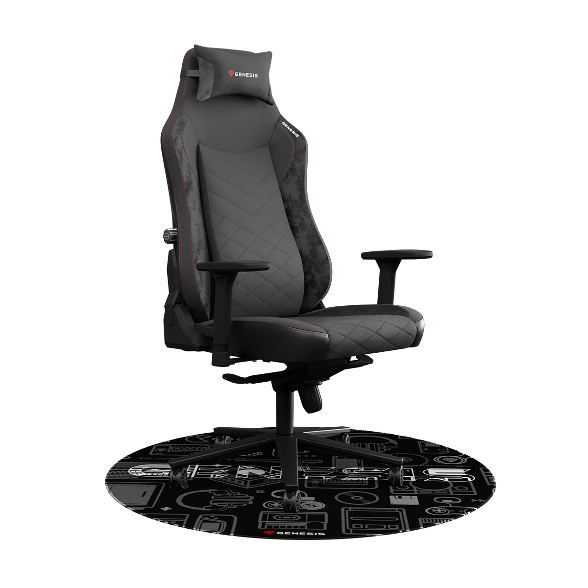 Alfombra de suelo Genesis Tellur 300 Gear - Negro Negro-4