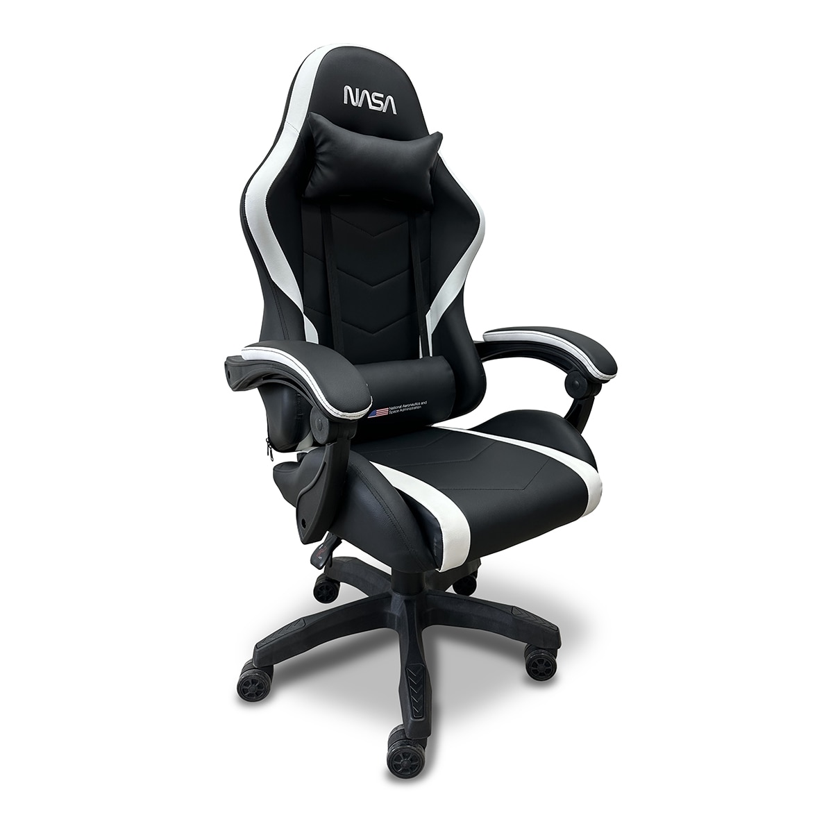 Silla Gaming Nasa Orion - Negro / Blanco Negro / Blanco-2