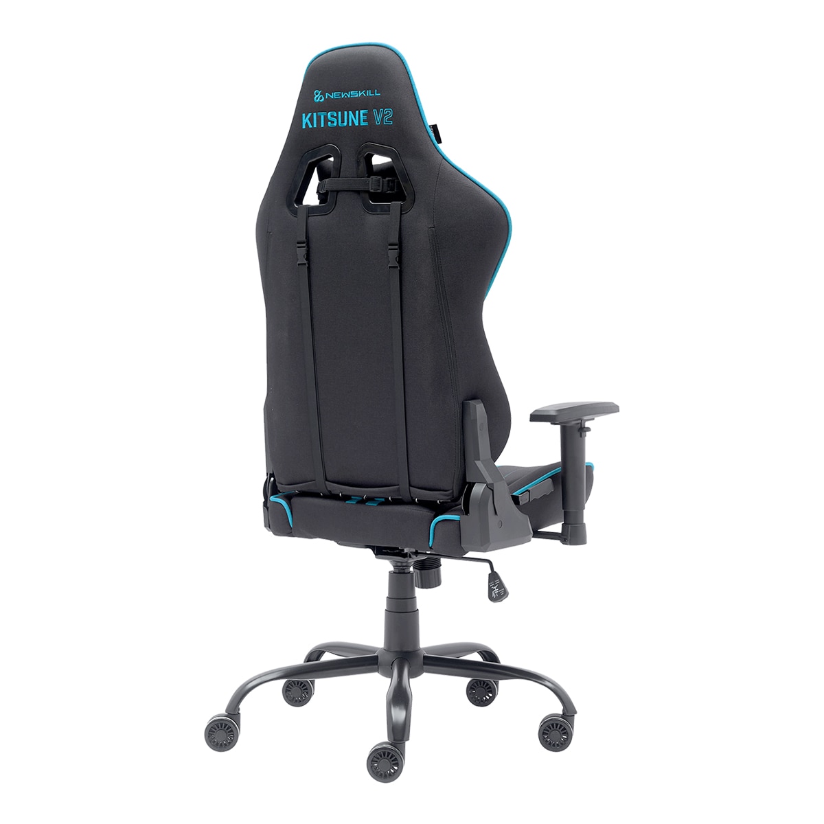 Silla Gaming ergonómica Newskill Kitsune V2 - Negro / Azul Negro / Azul-3