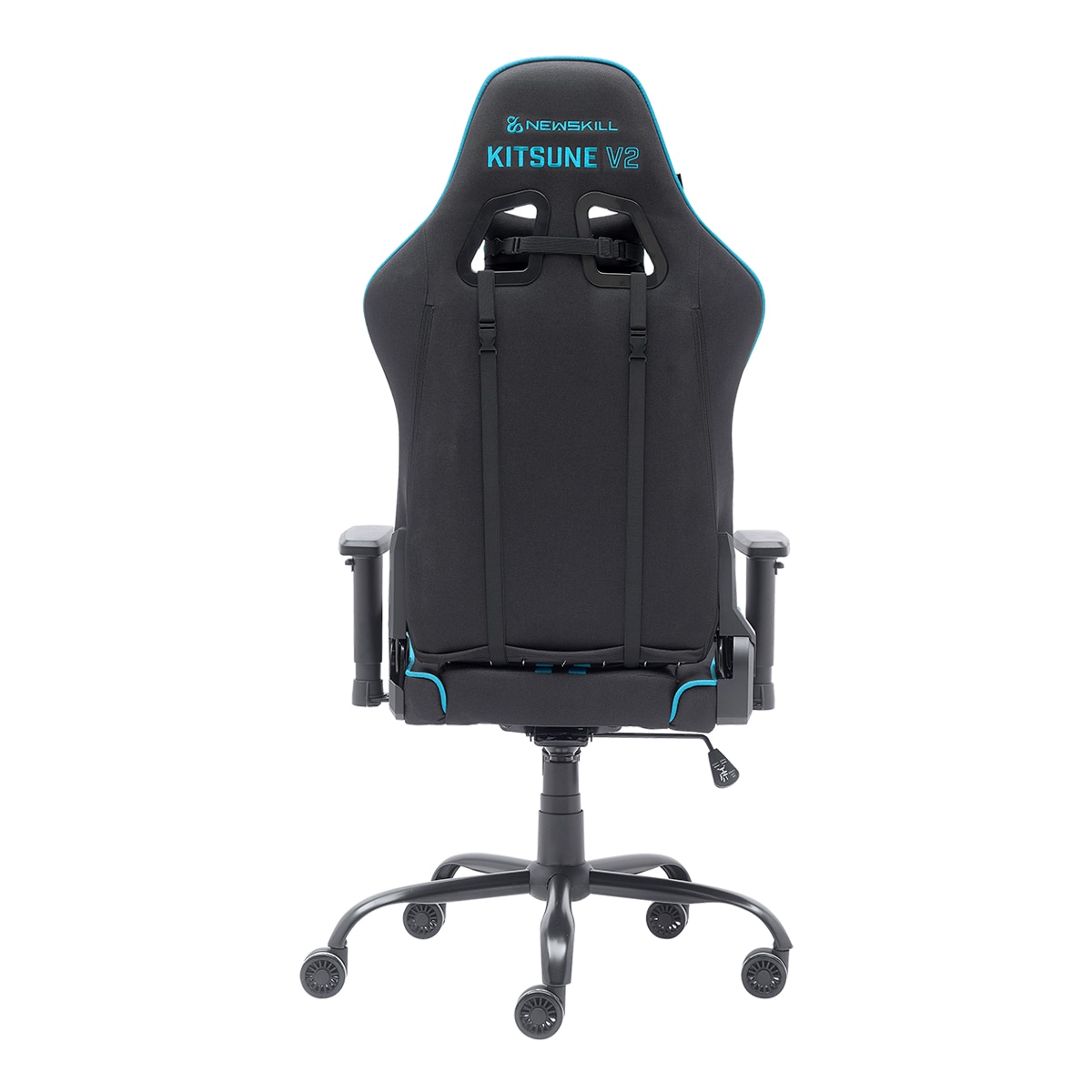 Silla Gaming ergonómica Newskill Kitsune V2 - Negro / Azul Negro / Azul-4