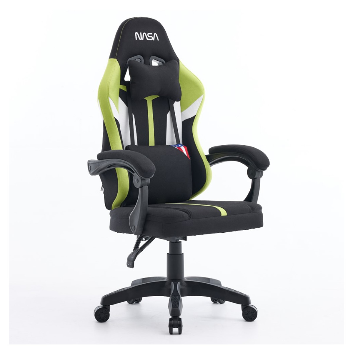 Silla gaming NASA Saturn Pro - Negro / Verde Negro / Verde-2