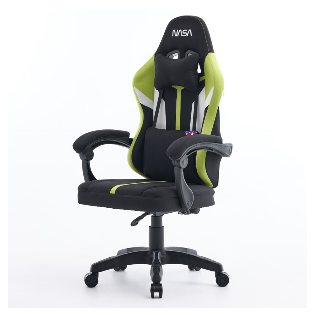 Silla gaming NASA Saturn Pro - Negro / Verde Negro / Verde-6