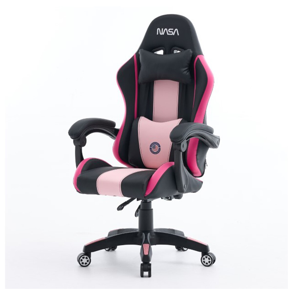 Silla gaming NASA Spirit - Negro / Rosa Negro / Rosa-2