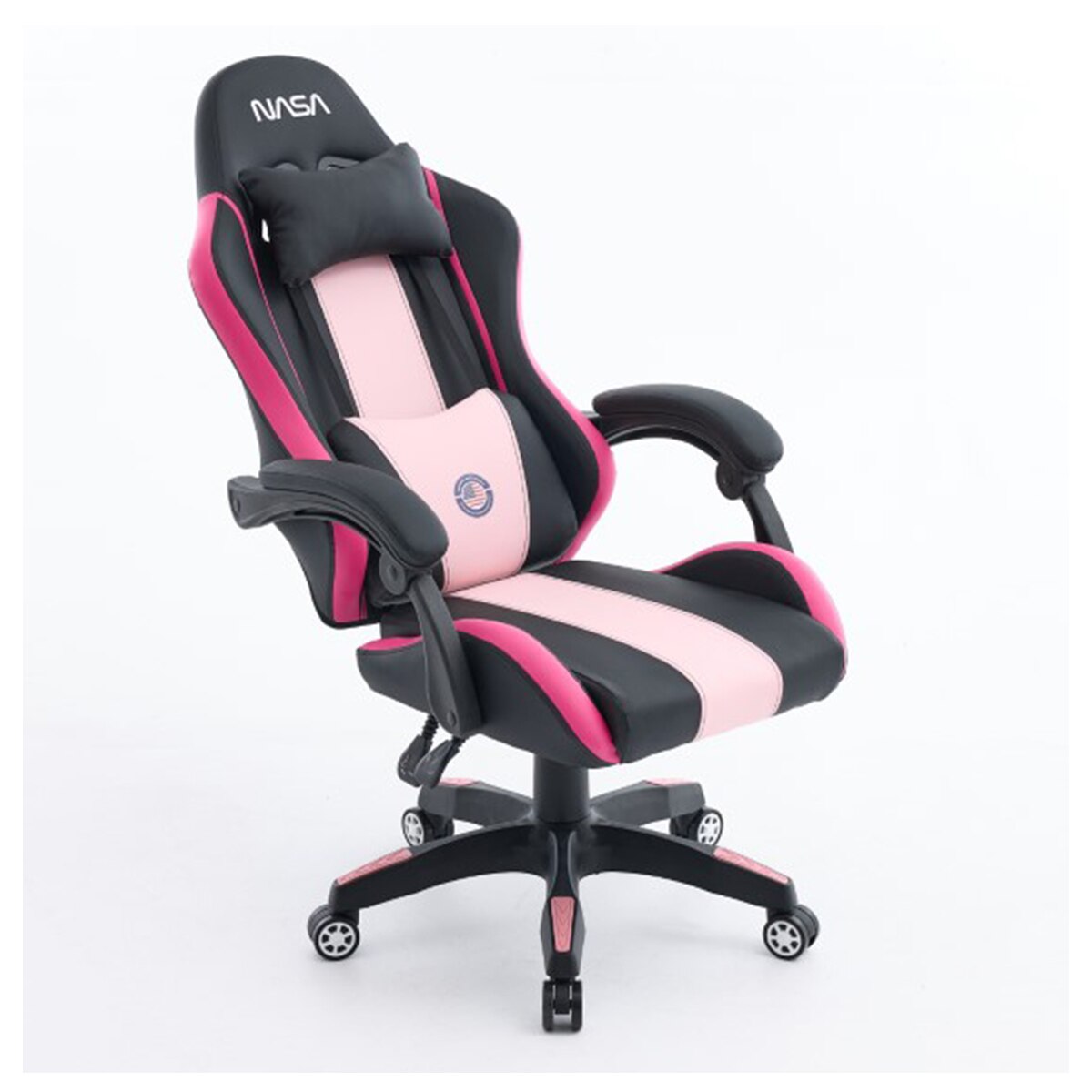 Silla gaming NASA Spirit - Negro / Rosa Negro / Rosa-4