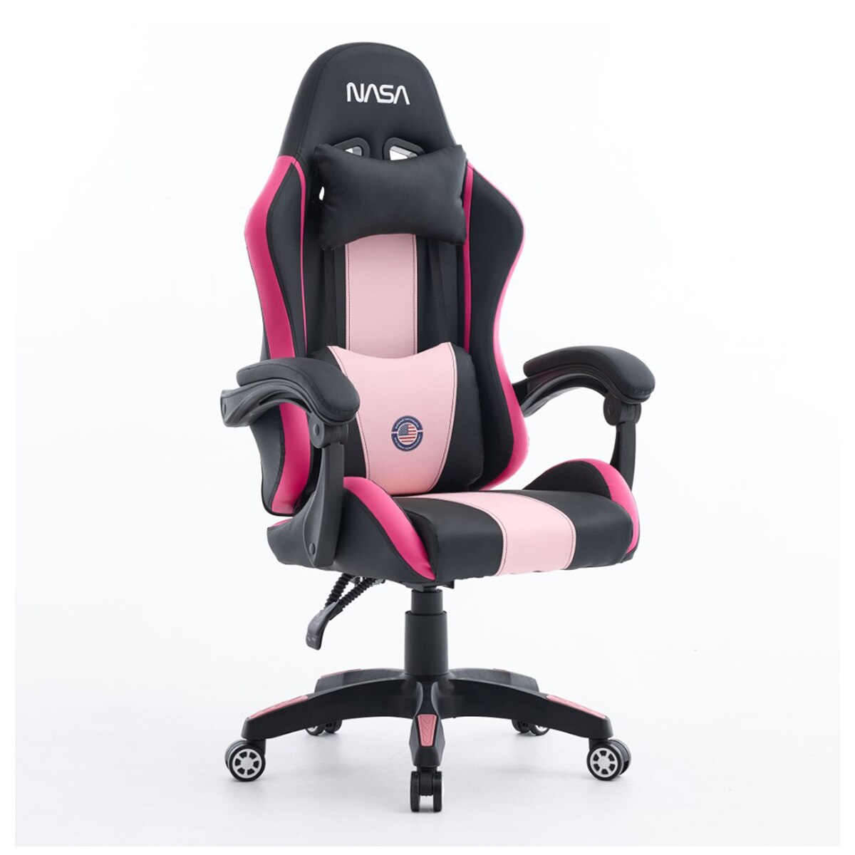 Silla gaming NASA Spirit - Negro / Rosa Negro / Rosa-5