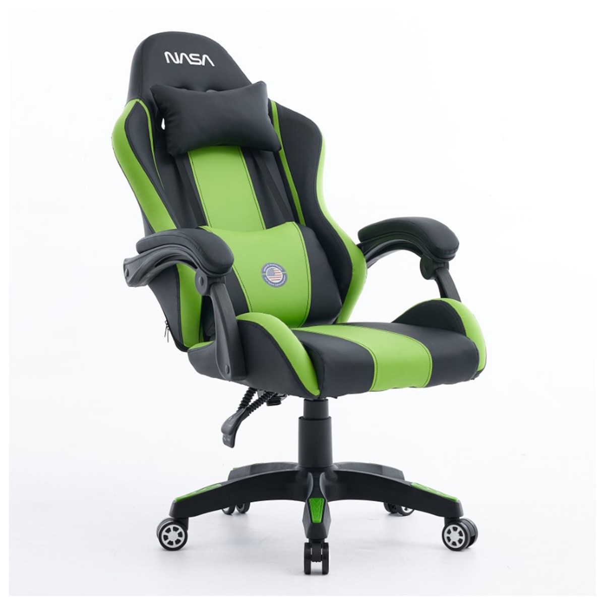 Silla gaming NASA Spirit - Negro / Verde Negro / Verde-4