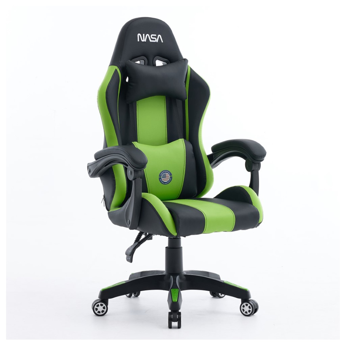 Silla gaming NASA Spirit - Negro / Verde Negro / Verde-5