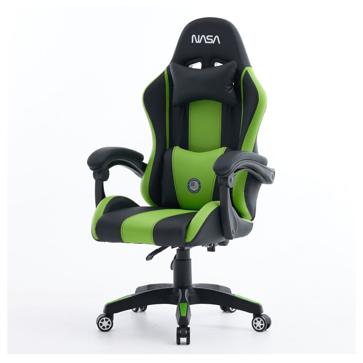 Silla gaming NASA Spirit - Negro / Verde Negro / Verde-7