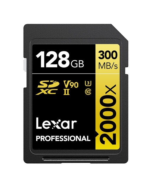 Tarjeta de memoria Lexar Professional SDXC 128GB 2000x Serie GOLD