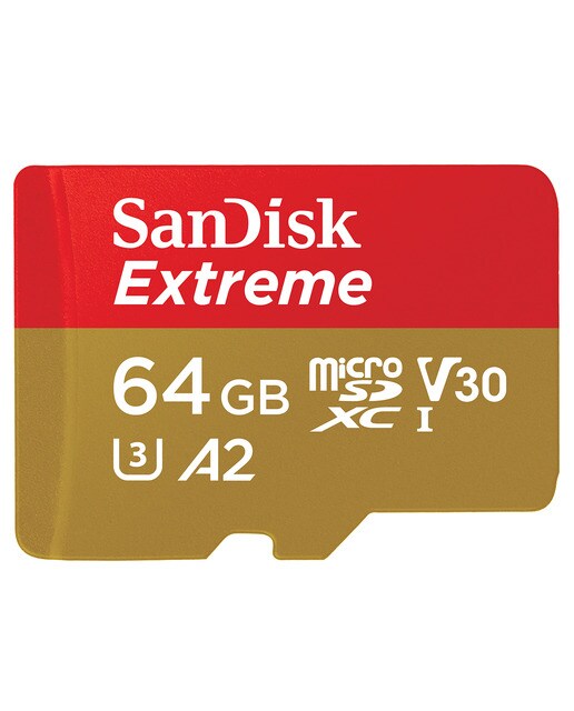 Sandisk - Tarjeta de memoria SanDisk Extrem MicroSDXC 64GB.