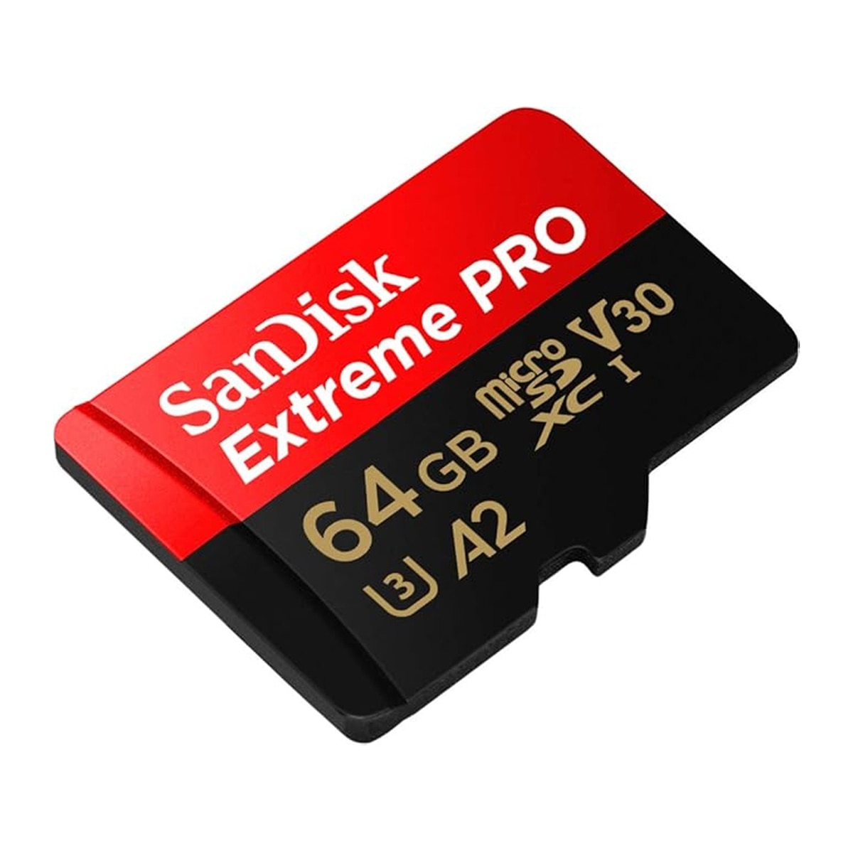 Tarjeta de memoria Micro SDXC Sandisk Extreme PRO 64GB, V30, Clase 3 - Rojo / Negro Rojo / Negro-2