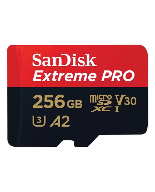 Tarjeta de memoria Micro SDXC Sandisk Extreme PRO 256GB, V30, Clase 3 Rojo / Negro-1