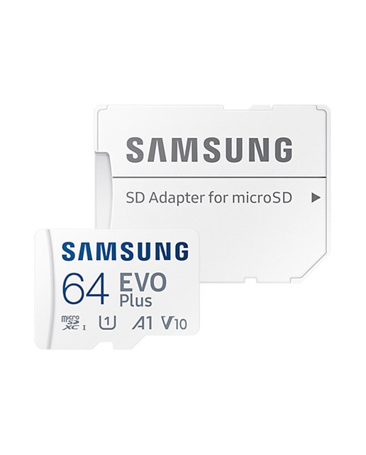 Tarjeta de memoria microSDXC Samsung EVO Plus 64GB Blanco · El