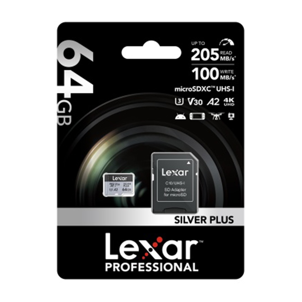 Tarjeta de memoria Lexar MicroSD Silver 64GB Plata-3