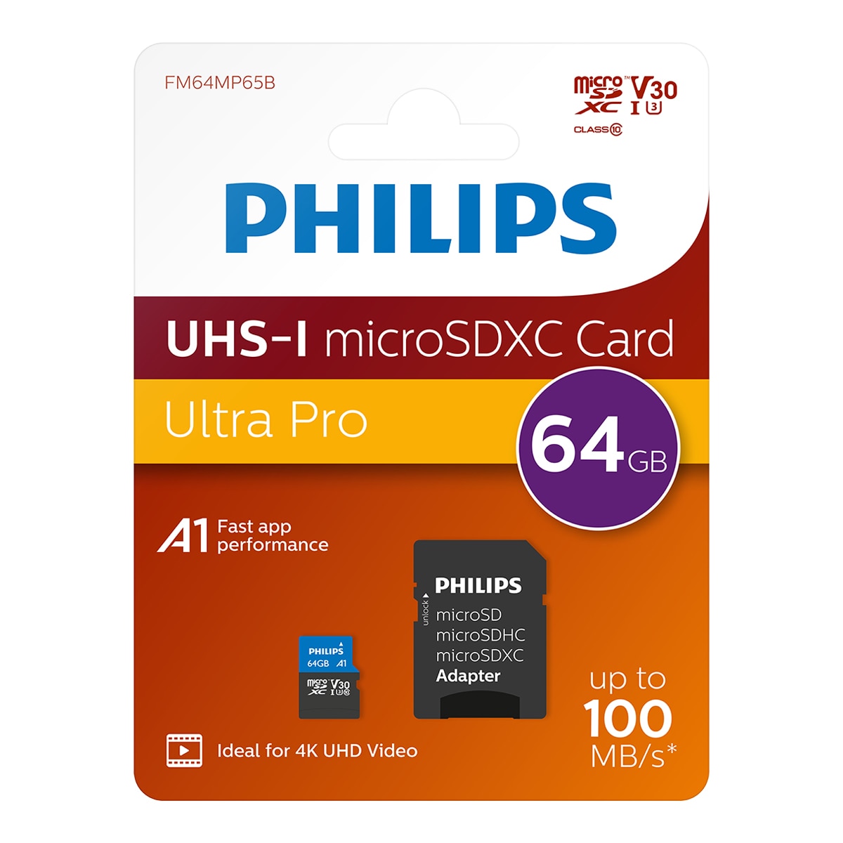Tarjeta de memoria MicroSD Philips FM64MP65B 64GB 2