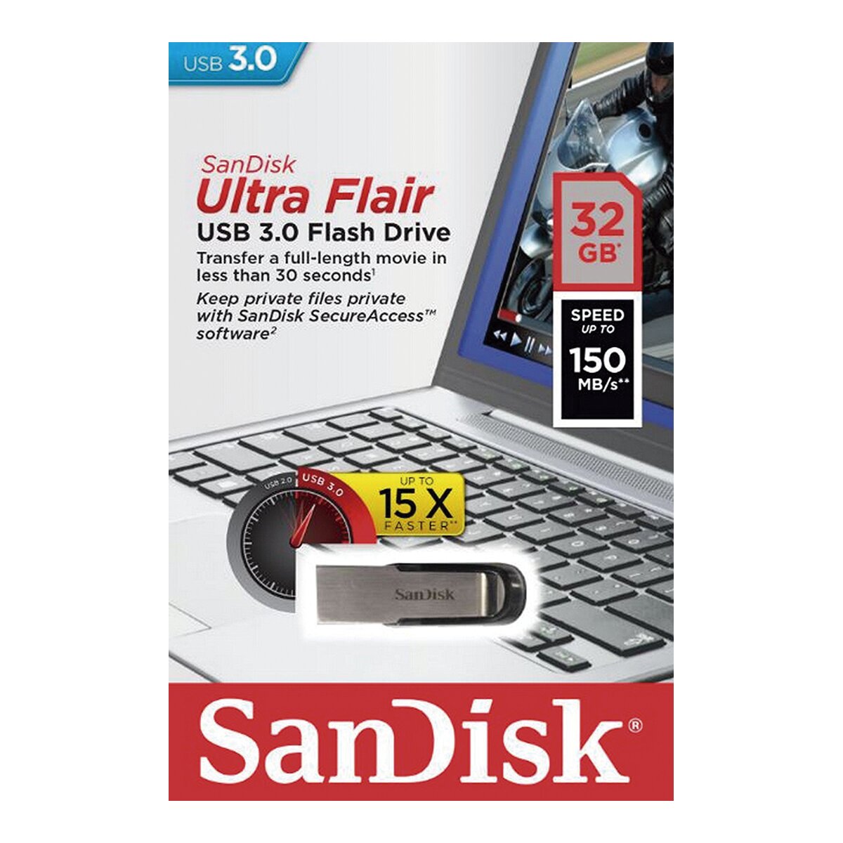 Pen Drive Sandisk Ultra Flair USB 3.0 32 GB 2