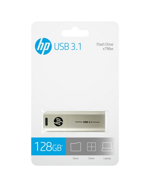 Pendrive HP x796w 128GB USB 3.1 Plata-4