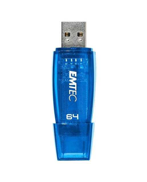 Pack 2 Pendrives Emtec C-410 64 GB USB 2.0 Azul / Verde-3