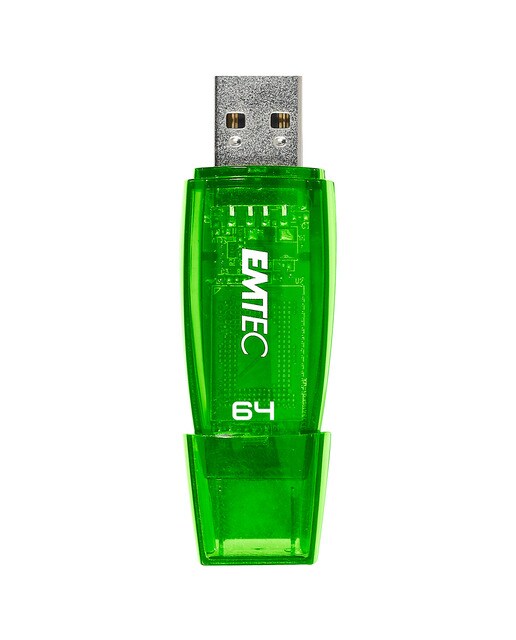 Pack 2 Pendrives Emtec C-410 64 GB USB 2.0 Azul / Verde-4
