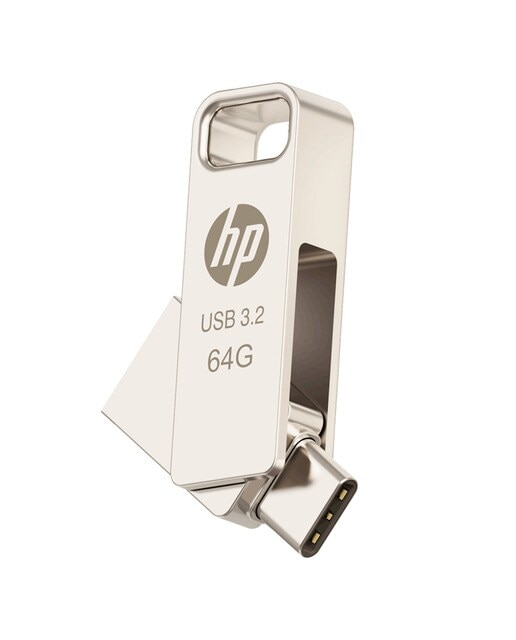 Pendrive HP On the Go x206c, 64GB, USB-C 3.2 y USB-A 3.2 Plata-4