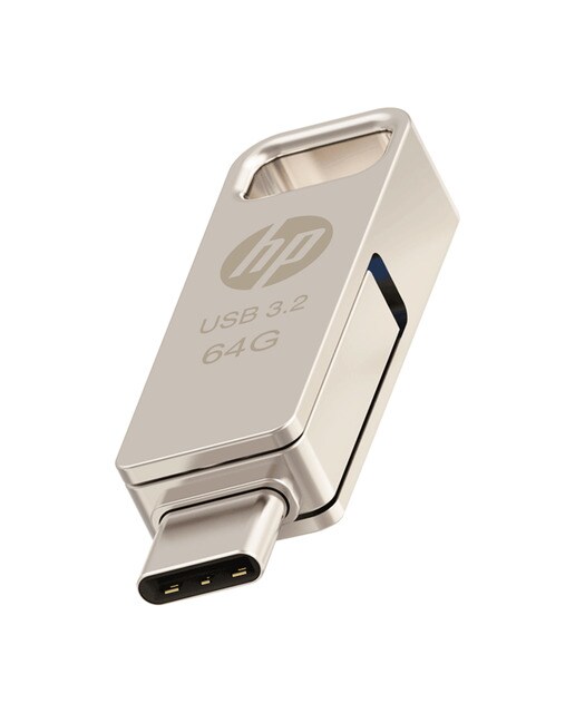 Pendrive HP On the Go x206c, 64GB, USB-C 3.2 y USB-A 3.2 Plata-6