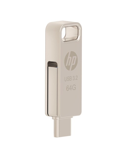 Pendrive HP On the Go x206c, 64GB, USB-C 3.2 y USB-A 3.2 Plata-8