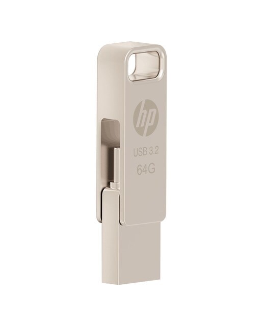 Pendrive HP On the Go x206c, 64GB, USB-C 3.2 y USB-A 3.2 Plata-9