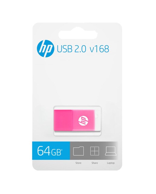 Pendrive HP v168 64GB USB 2.0 Rosa Rosa-6