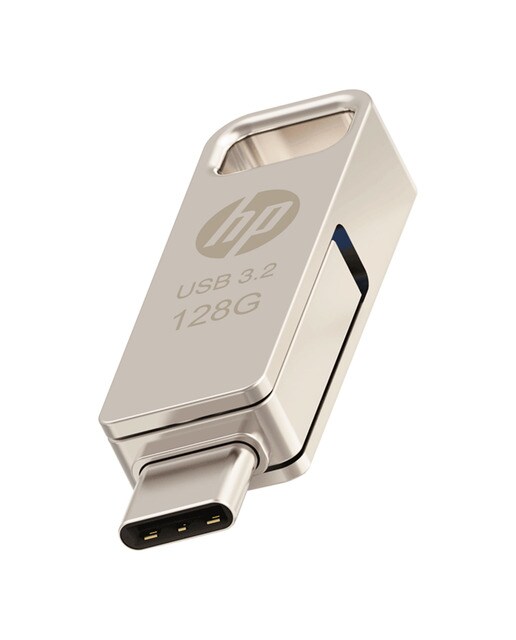 Pendrive HP x206c, 128 GB, USB dual tipo C 3.2 Plata-6