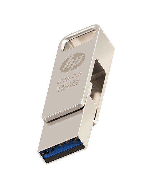 Pendrive HP x206c, 128 GB, USB dual tipo C 3.2 Plata-7