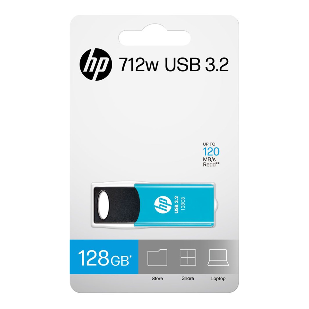Pendrive HP 712w, 128 GB, USB 3.2 Azul-5