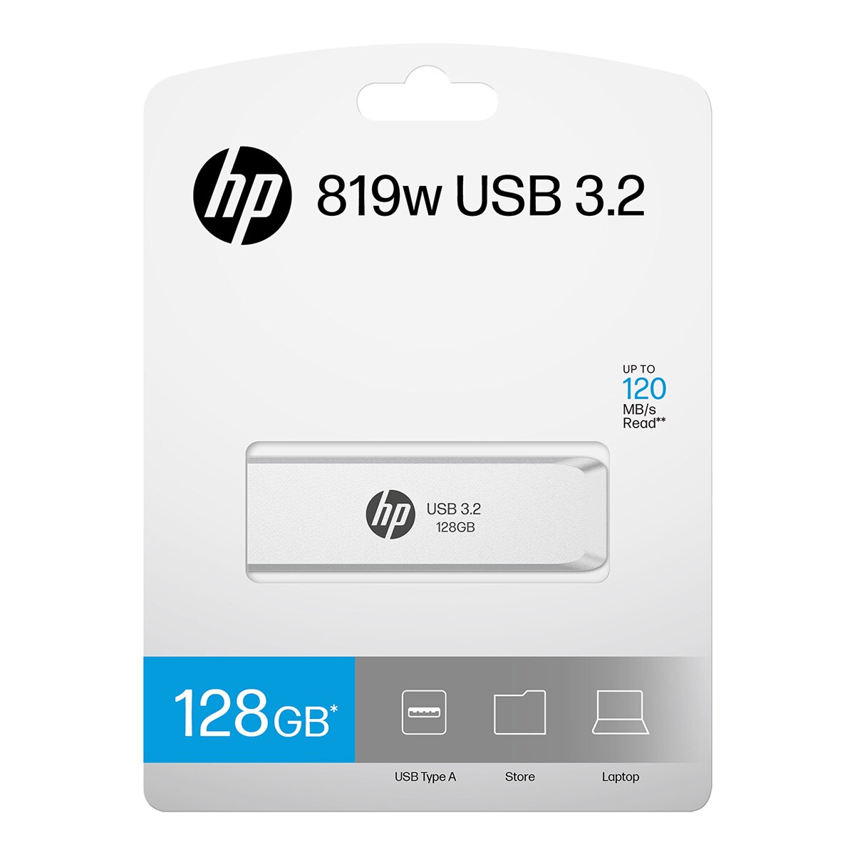 Pendrive HP 819W, 128GB, USB3.2 Plata-5
