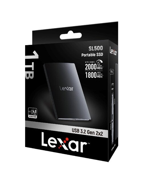 Lexar SL500 1TB ポータブルSSD Disco SSD portátil Lexar SL500 1TB, USB 3.2 Negro · El Corte Inglés