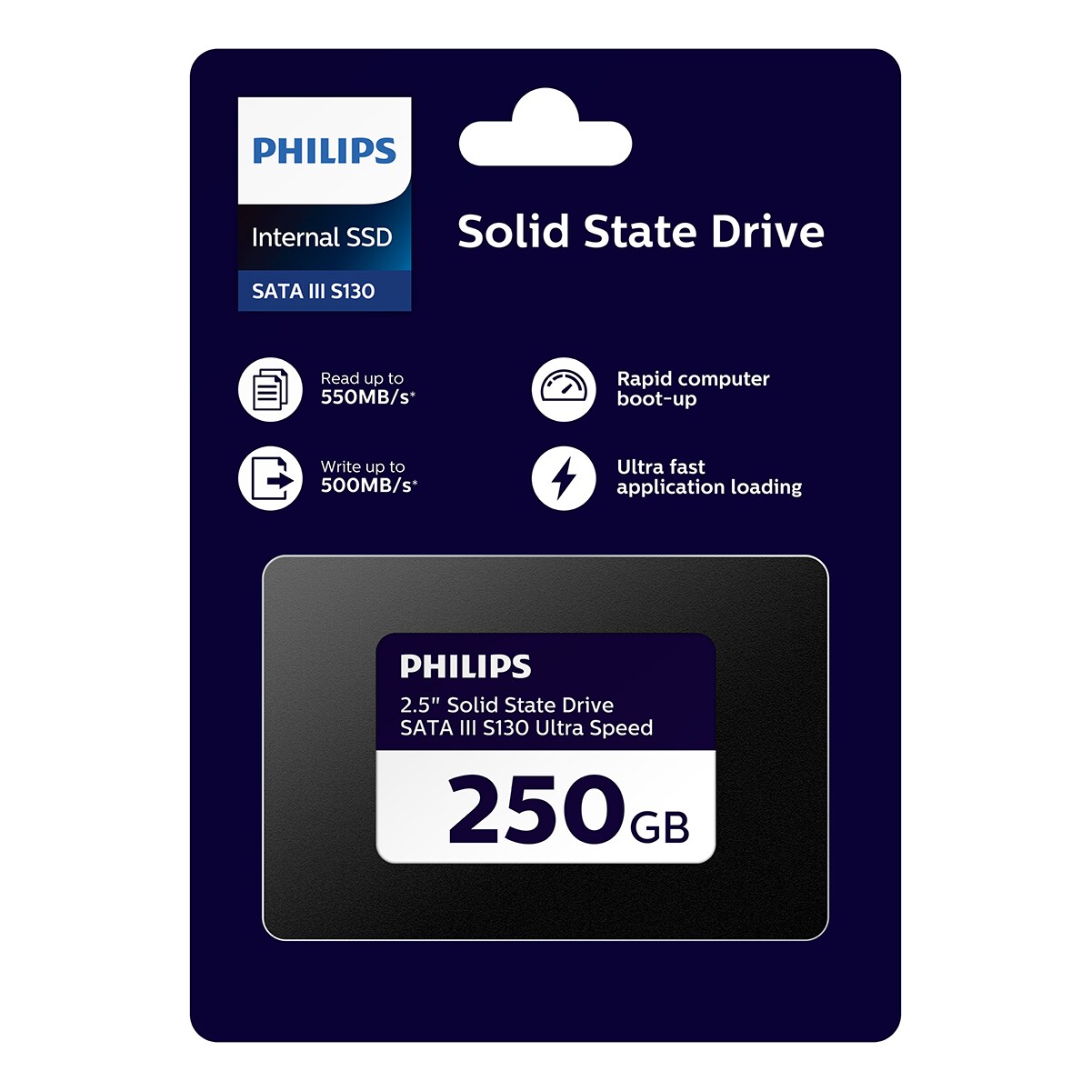 Disco SSD interno Philips S130, 250GB 2.5" SATA III Negro-4