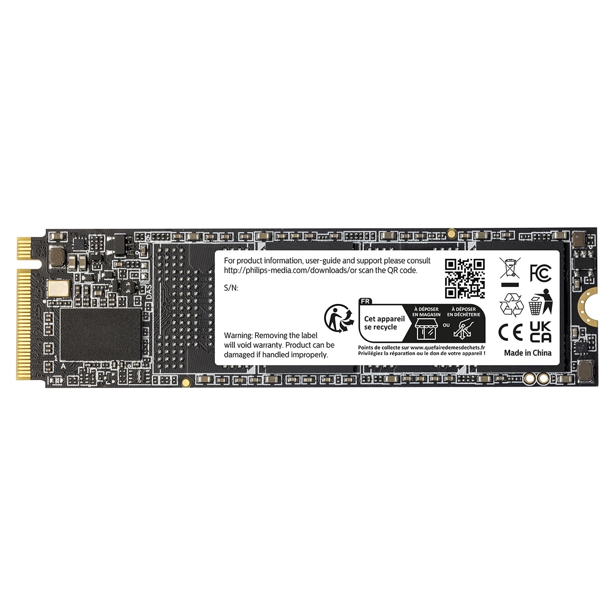 Disco SSD interno Philips M140, 1TB NVMe PCIe Gen 3 M.2 2280 Negro-2