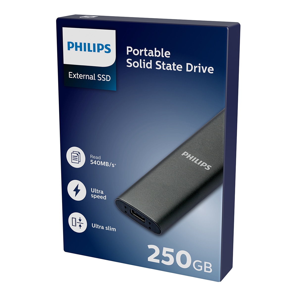 Imagen 0 de Disco Duro externo SSD Philips FM25SS031P, 250 GB, USB-C