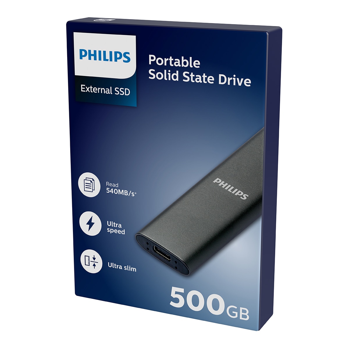 Imagen 0 de Disco Duro externo SSD Philips FM50SS031P, 500 GB, USB-C
