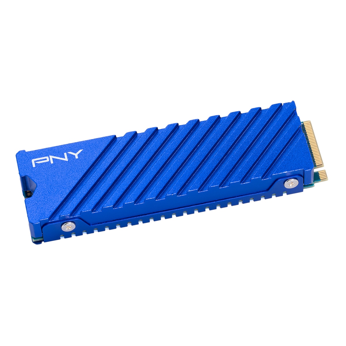 Imagen 1 de Disco SSD interno PNY CS2341 M.2 NVMe Gen4 x4, 1TB, con disipador Azul