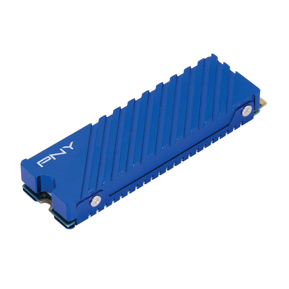 Imagen 2 de Disco SSD interno PNY CS2341 M.2 NVMe Gen4 x4, 1TB, con disipador - Azul Azul