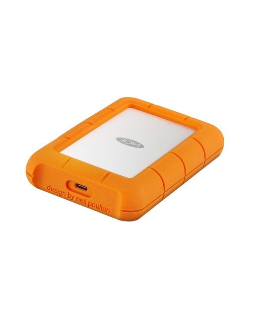 Disco duro externo portátil LaCie Rugged 5TB USB-C naranja