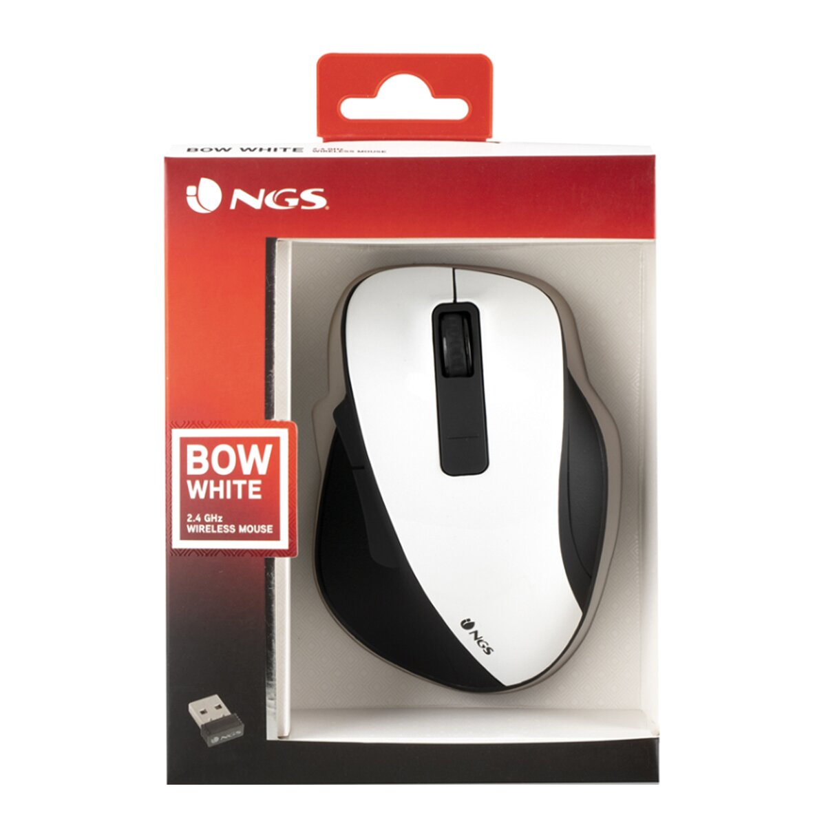 Ratón óptico inalámbrico NGS Bow Blanco - Blanco / Negro Blanco / Negro-4